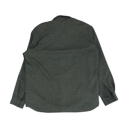 Green Solid Long Sleeve Button Down