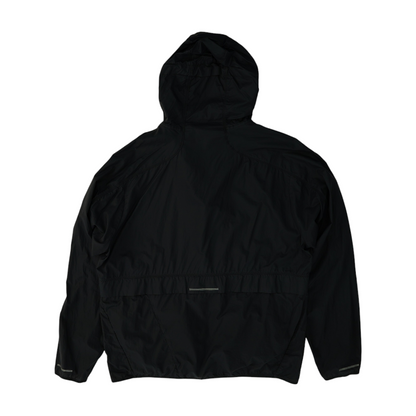 Black Solid Rain Jacket
