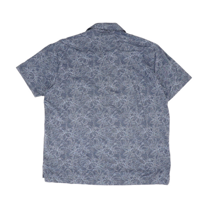 Blue Floral Short Sleeve Polo