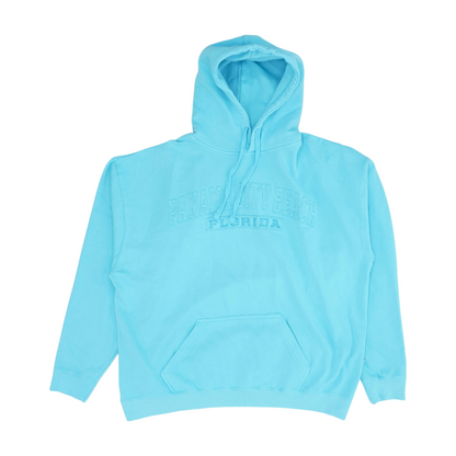 Blue Solid Hoodie Pullover