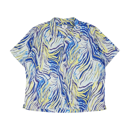 Multi Abstract Short Sleeve Button Down