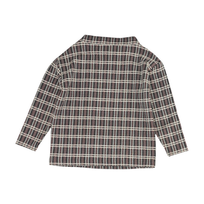 White Abstract Pullover Sweater