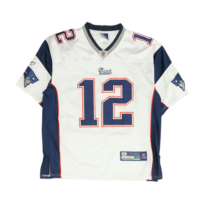Men's White New England Patriots Short Sleeve Jersey