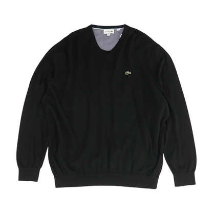 Black Solid Pullover Sweater