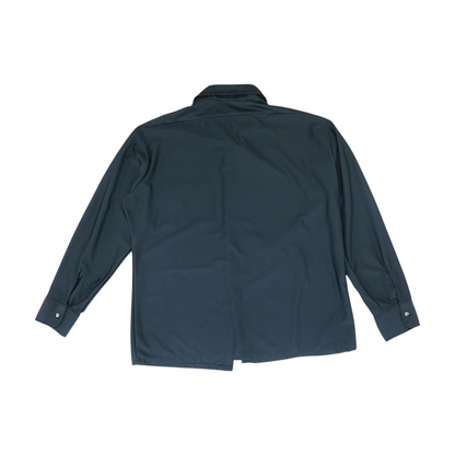 Vintage Black Solid Long Sleeve Button Down