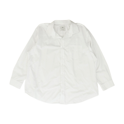 White Solid Long Sleeve Button Down