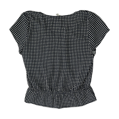 Navy Check Blouse