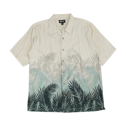 Vintage Tan Tropical Short Sleeve Button Down