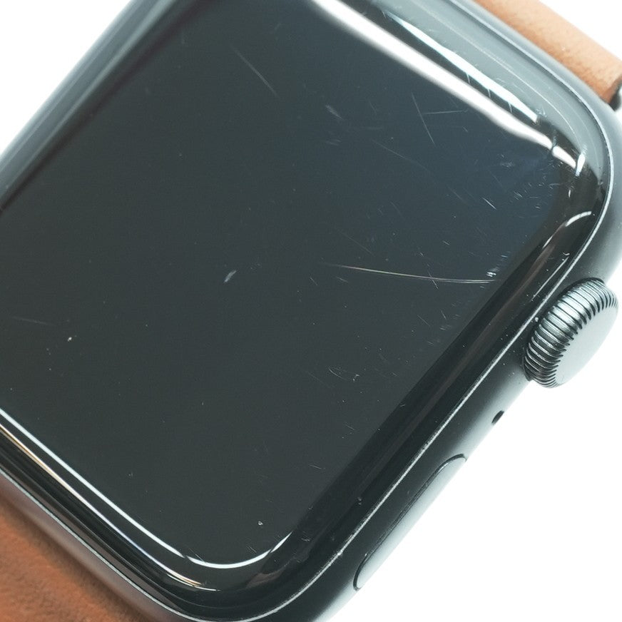 44mm Series SE 2 Black Smartwatch Brown Band S/M