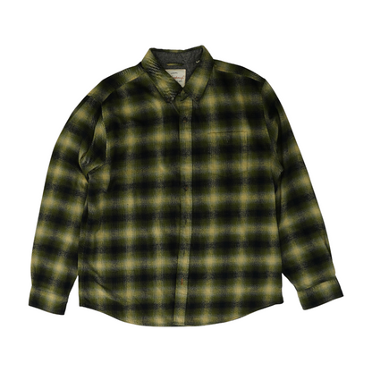 Green Plaid Flannel Button Down