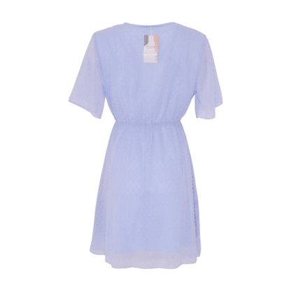 Blue Polka Dot Midi Dress