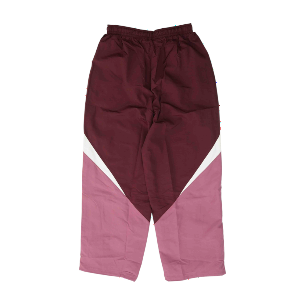 Burgundy Color Block Wide Leg Pants