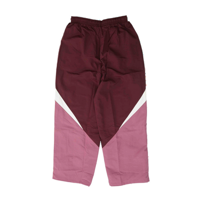 Burgundy Color Block Wide Leg Pants