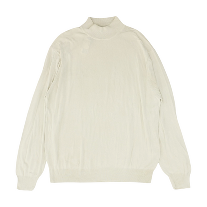Beige Solid Pullover Sweater