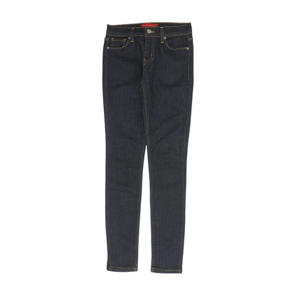 Navy Solid High Rise Skinny Leg Jeans