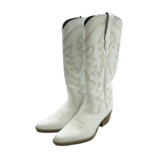 White Western Boots