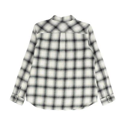 White Check Flannel Button Down
