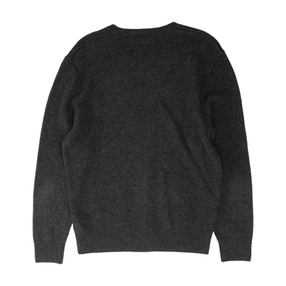Black Solid Pullover Sweater