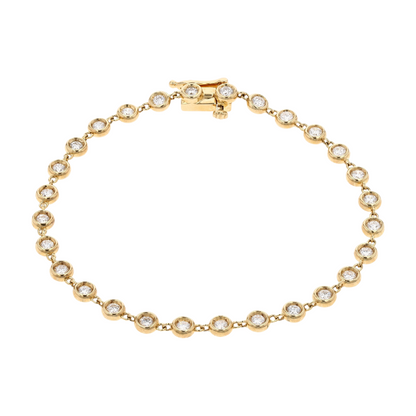 1 1/2 ctw 10K Yellow Gold Lab Grown Diamond Tennis Bracelet