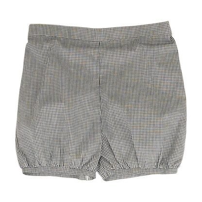Black Check Chino Shorts