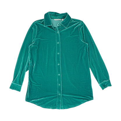 Green Button Down