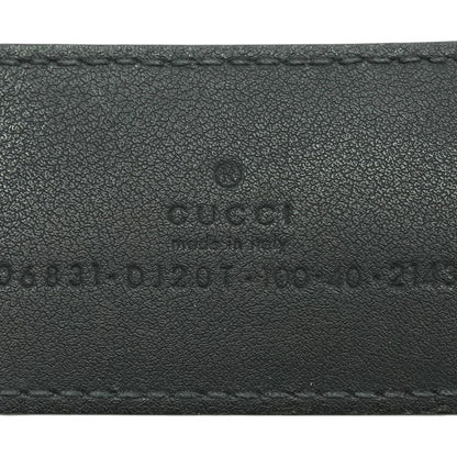GG Marmont Wide Belt in Black Leather