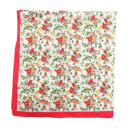 White Floral Handkerchief