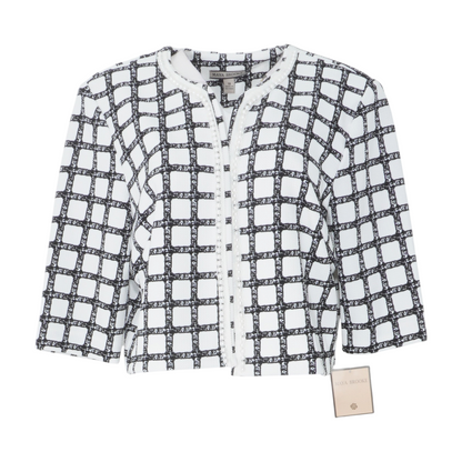 White Check Blazer