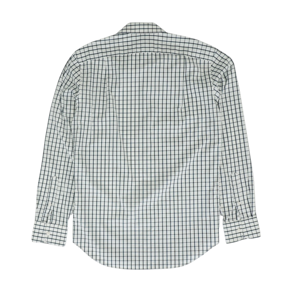 White Check Long Sleeve Button Down