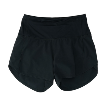 Black Solid Active Shorts