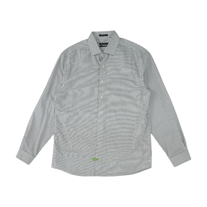 White Striped Long Sleeve Button Down
