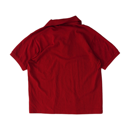 Red Solid Short Sleeve Polo