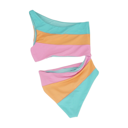 Multi Color Block One-Piece