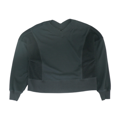 Black Solid Sweatshirt Pullover