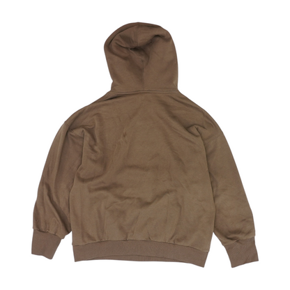 Brown Solid Hoodie Pullover