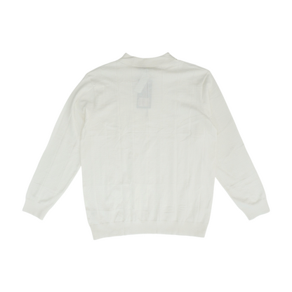 White Solid 1/4 Zip Sweater