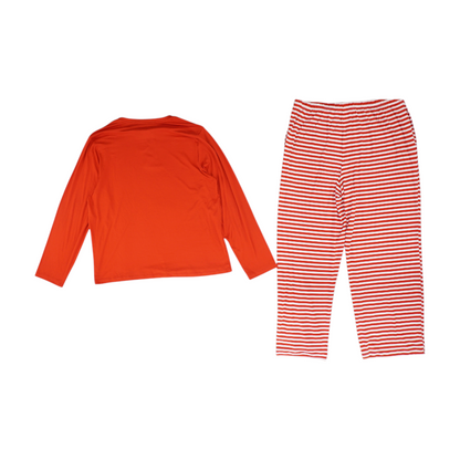 Red Solid Pajama Set