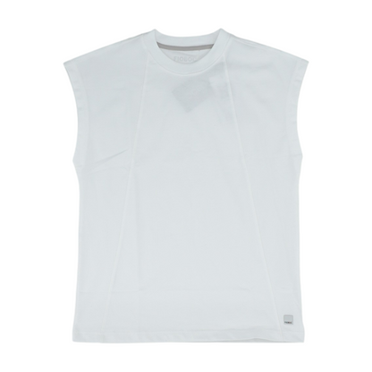 White Solid Casual Tank
