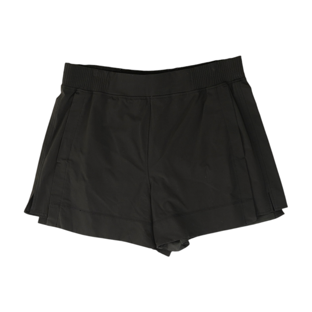 Black Solid Active Shorts