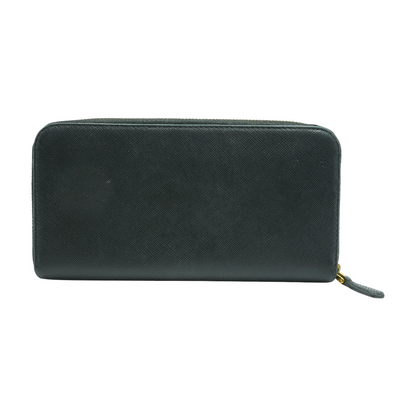 Black Large Saffiano Leather Wallet