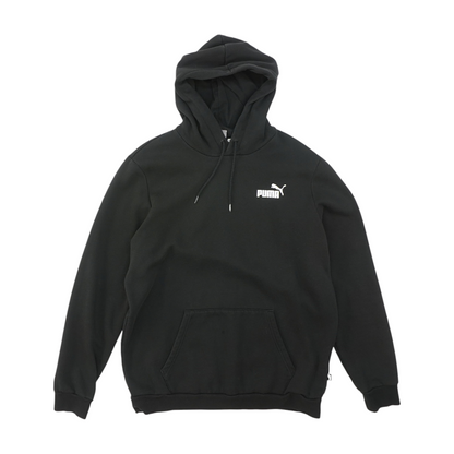 Black Solid Hoodie Pullover