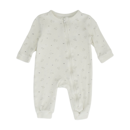 White Print One-Piece