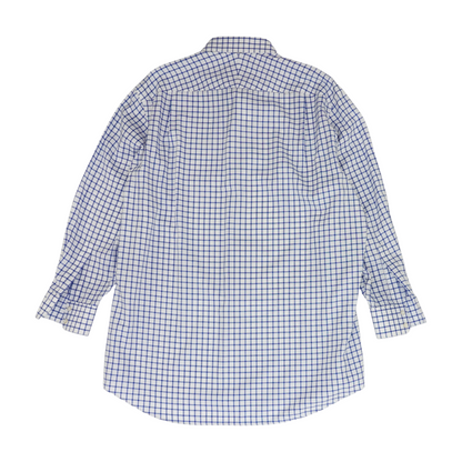 White Check Long Sleeve Button Down