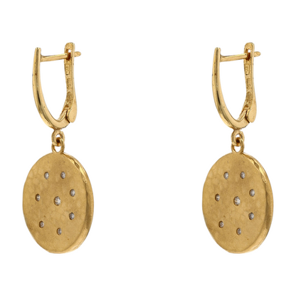 .20 ctw 14K Yellow Gold Diamond Dangle Earrings