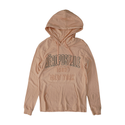Pink Solid Hoodie Pullover
