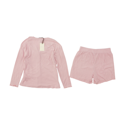 Pink Solid Pajama Set