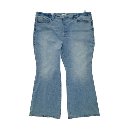 Blue Plus Wide Leg Jeans