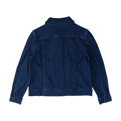 Blue Petite Solid Denim Jacket