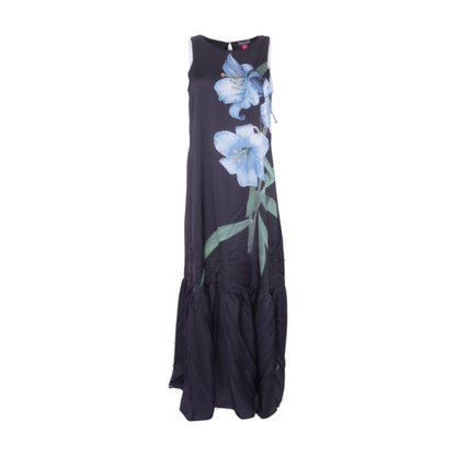 Beige Floral Maxi Dress