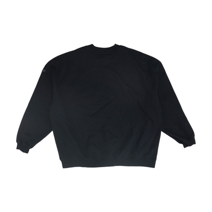 Black Solid Sweatshirt Pullover